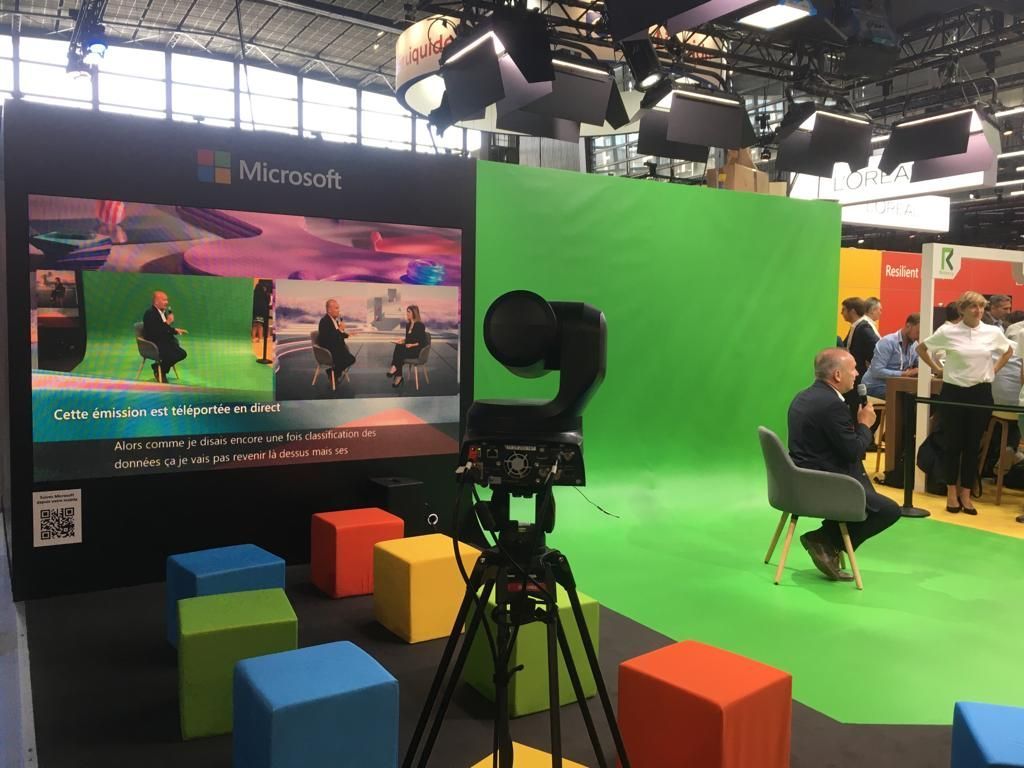 Production d'une émission interactive au salon Vivatech - Microsoft